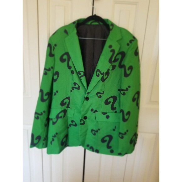 DC comics Batman The Riddler Costume Jacket & Pants adult men - Picture 1 of 12